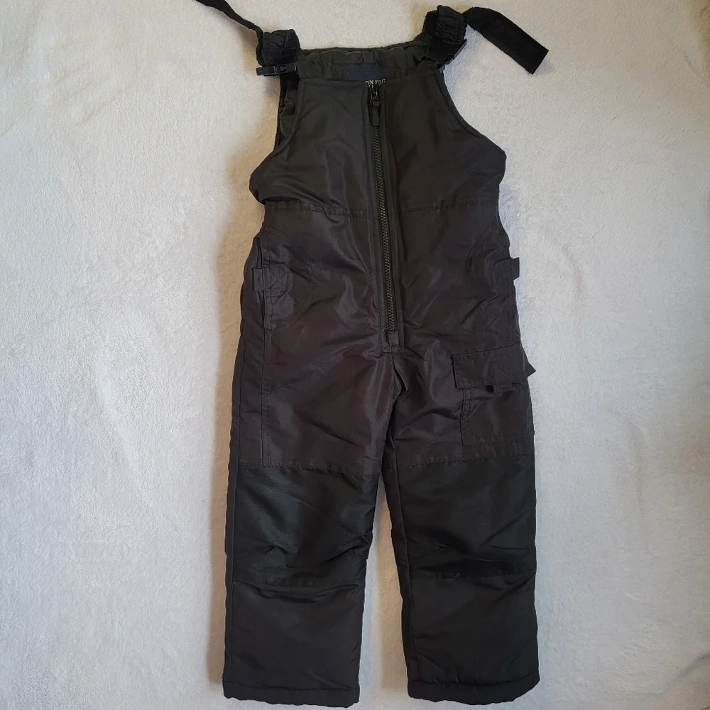 London Fog Kids Snow Bib Overalls Pants Black Size S 4